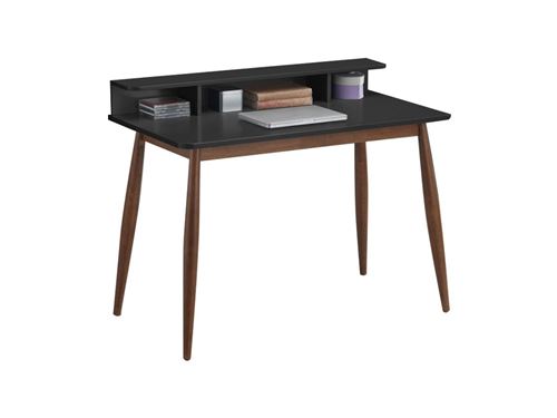 Bureau AARON - Hévéa - Coloris : Noyer & Noir