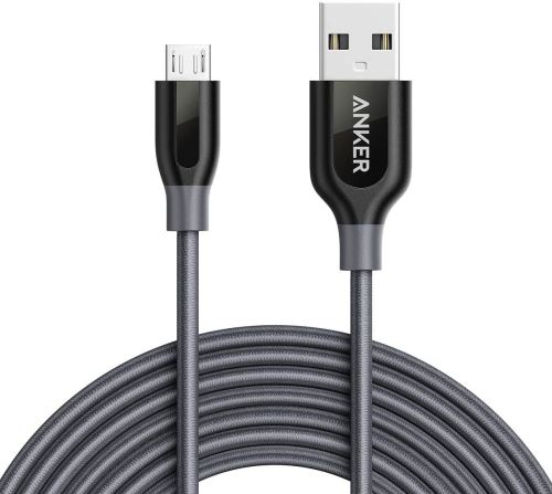 Câble Micro USB,3 mètres.en Fibres d'Aramide & Nylon Double Tressage