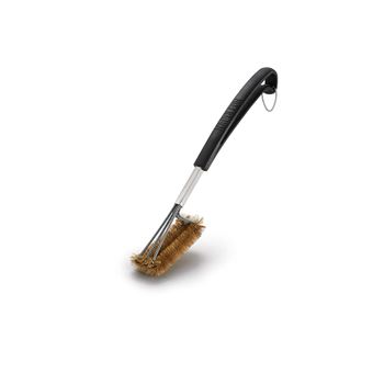Triple brosse de cuisson Napoléon en laiton pour grille de cuisson en fonte Bois clair