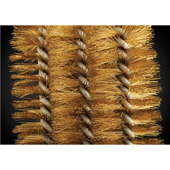 Triple brosse de cuisson Napoléon en laiton pour grille de cuisson en fonte Bois clair