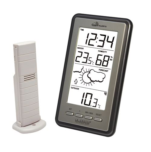 La Crosse Technology - WS9130 Station météo avec possibilité de connexion Mobile Alerts - Gris