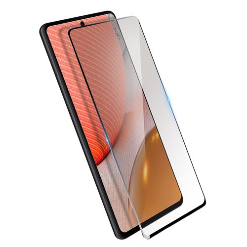 Film pour Samsung Galaxy A72 Verre Trempé 9H Bords Incurvés Anti-traces Contour noir
