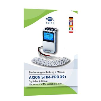 Electroestimulador muscular profesional TENS EMS STIM-PRO X9 - axion - 4