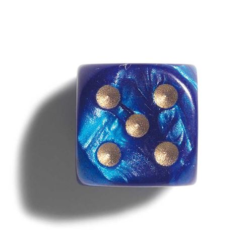 Philos - 7122.0 - cube de 12 mm - pearl bleu - 36 pièces dans le sac