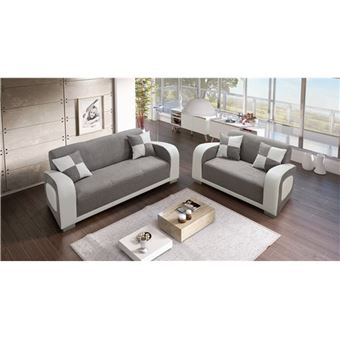 Chloé Design Ensemble De Canapé Design 32 Corbin Gris