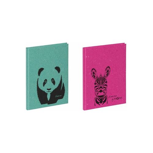 PAGNA Carnet 'Panda', A5, 128 pages, pointillé, rose fuchsia