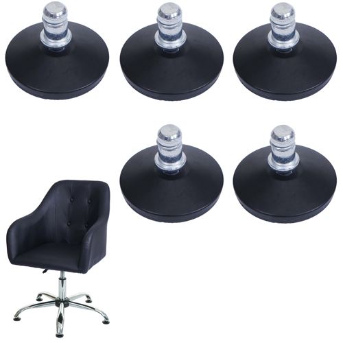 Mendler Noir Patins De Sol Pour Fauteuil De Bureau - Image 2