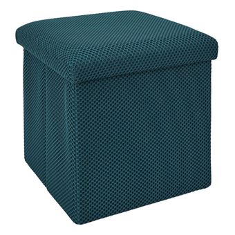 Pouf Coffre Pliable "Atome" 38cm Bleu - 1