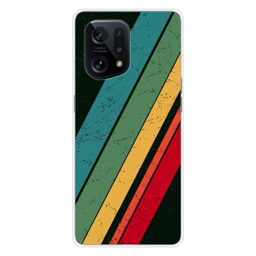 Coque en silicone imprimée compatible Oppo Find X5 Grunge