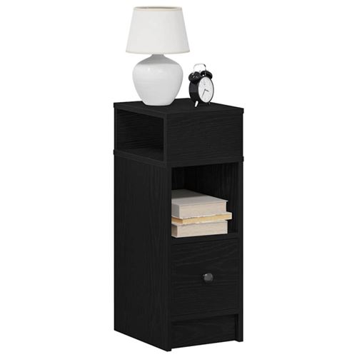 Vidaxl Noir Tables De Chevet 2 Pcs - 25X31x66 Cm - Image 3