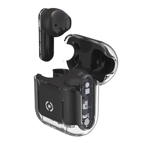 Celly Noir Sheer Casque True Wireless Stereo (Tws) Ecouteurs Appels/Musique Transparent - Neuf - Image 4
