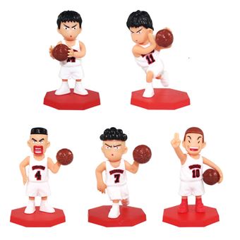 Set de 5 pièces Figurines Slam Dunk Hanamichi Sakuragi Kaede Rukawa 7 cm (Multicolore) - 1