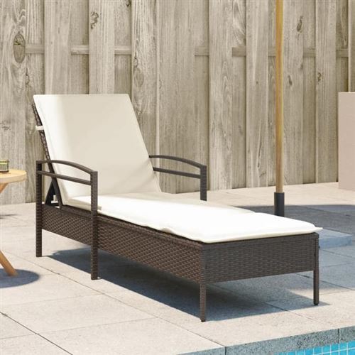 VidaXL - Chaise longue rotin synthétique, One Size, Marron