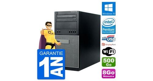Pc tour dell optiplex 790 mt intel g630 ram 8go disque dur 500go windows 10 wifi