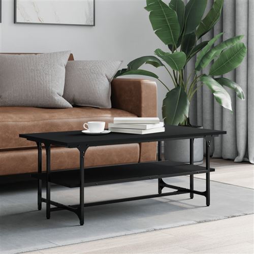 VIDAXL - Table basse - Noir - 100 x 50 x 40 cm - Image 2