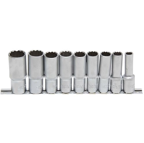 Non Communiqué Jeu 9 Douilles Longues 12 Pans Bgs Technic Carre 1/2 De 10 A 24 Mm - Bgs Technic