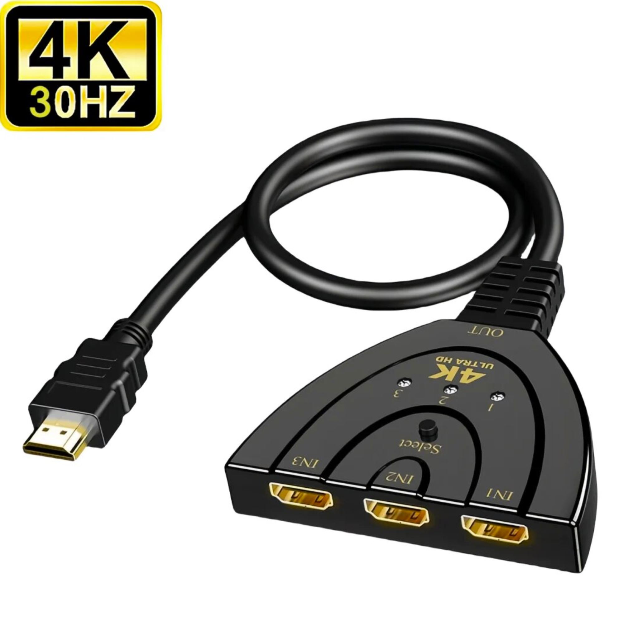 Commutateur HDMI 3 En 1 8K 60Hz / 4K 120Hz Avec Télécommande - Sélecteur 3 Ports PC Xbox PS5