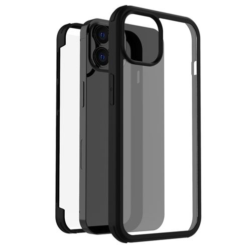 Accezz Coque de protection intégrale à 360° pour iPhone 12 (Pro) Noir