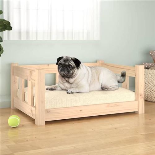 Meilleurs prix pour vidaXL Lit pour Chien 65,5x50,5x28 cm Bois de Pin Solide Canapé Couchage