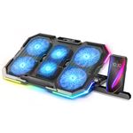 Support Refroidisseur NGS JetStand – Pour Laptop Jusqu’à 15,6 Pouces – Hauteur Réglable, 2 Ventilos Silencieux, Port USB, LED Bleue – Léger 400g