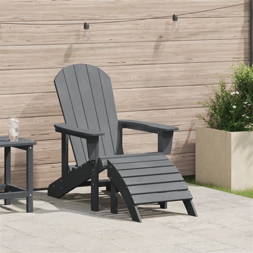 Vidaxl Gris/Clair Chaise Adirondack Hdpe - Image 3