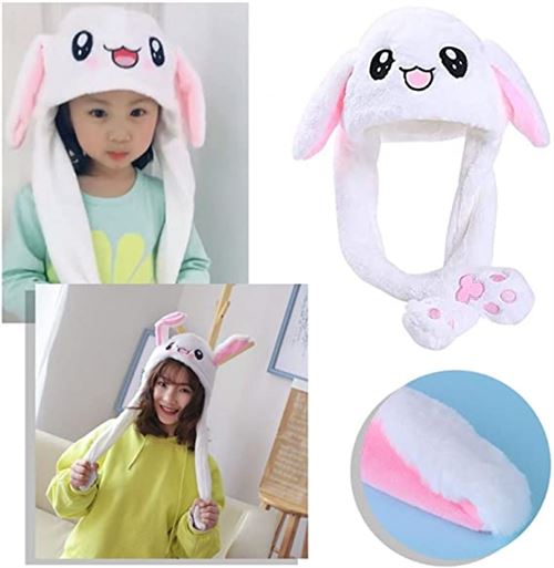 Wydexint 2 Pcs Chapeau Lapin Oreille, Peluche Bonnet Lapin, Bonnet Enfant Oreille Qui Bouge, Bonnet Oreille Qui Bouge,Chapeau En Peluche Adapté à La Fête Costumée, Fête De Noël, Carnaval, Cosplay