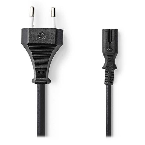 Nedis Noir Câble D'alimentation Bipolaire C7 - 2 Mètres - Image 3