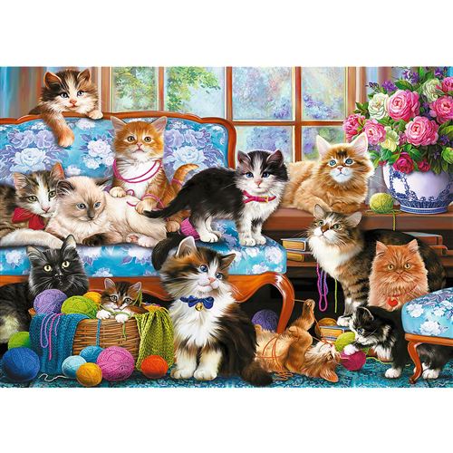 Puzzle 500 Pièces : Famille Chat Trefl