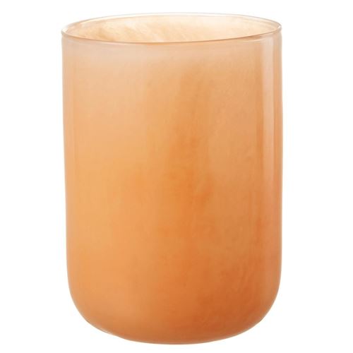 Non Communiqué Orange Vase Design En Verre "Corrie" 23Cm Corail