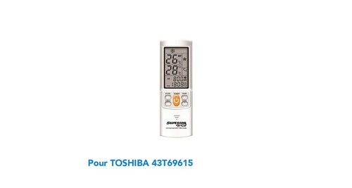 Télécommande de remplacement climatisation pour pour toshiba 43t69615