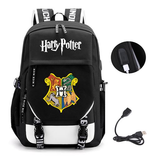 Generique Noir Sac À Dos Harry Potter Avec Port Usb 30X20x43 Cm - 01 - Image 2