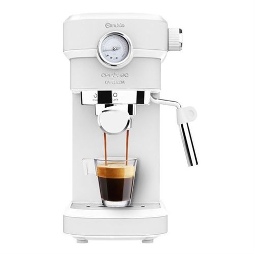 Machine à café expresso Cecotec Cafelizzia 790 White Pro Blanc, 1350 W, 20 Bars, Manomètre