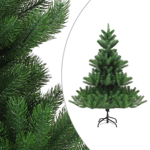 VIDAXL Sapin de Noël artificiel avec support Vert 210 cm PET pas