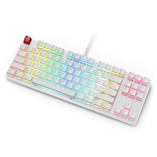 Clavier Glorious Aura Keycaps G-104-WAURA Compatibilité GMMK 104 Clés Blanc