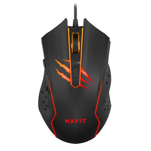 Souris gaming pc gamer havit ms1027 2400dpi MS1027-FL