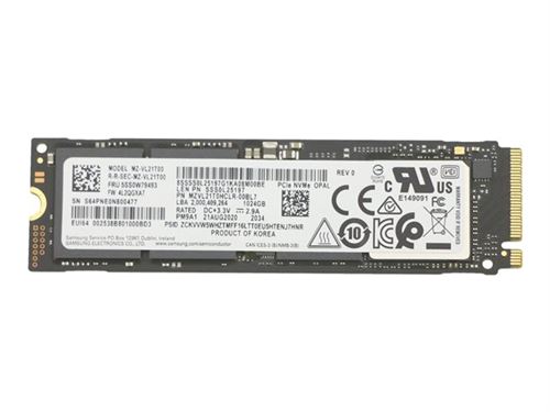 Samsung - SSD - 1 To - interne - M.2 2280 - PCIe 4.0 x4 - pour Legion T7 34; ThinkCentre M70q Gen 3; ThinkPad P15v Gen 3; P16s Gen 1; ThinkStation P35X