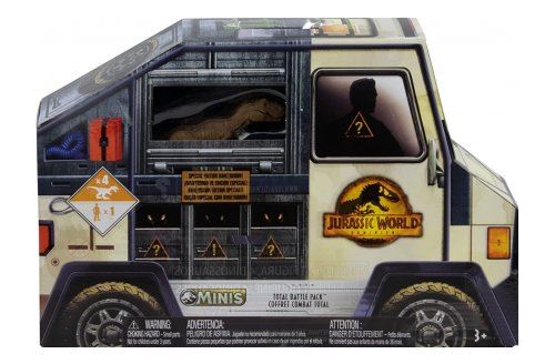 Coffret combat ultime : 4 dinosaures + 1 figure - jurassic world - set animaux préhistorique + 1 carte offerte