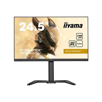 iiyama G-MASTER GB2590HSU-B5 - Écran LED - 24.5" - 1920 x 1080 Full HD (1080p) @ 240 Hz - Fast IPS - 400 cd/m² - 1000:1 - HDR400 - 0.4 ms - HDMI, DisplayPort - haut-parleurs - noir, mat