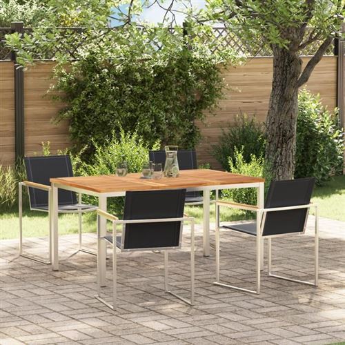 Vidaxl Ensemble De Salle À Manger Pour Jardin 5 Pc - Image 3