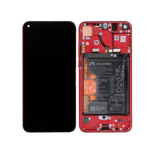 Original Ecran Complet LCD Vitre tactile Rouge Sur Châssis et Batterie Pour Honor View 20 02352JKR