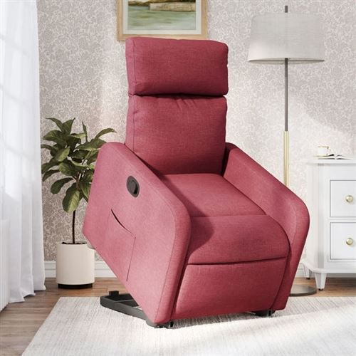 Non Communiqué Rouge Vidaxl Fauteuil De Relaxation Inclinable Tissu Bordeaux