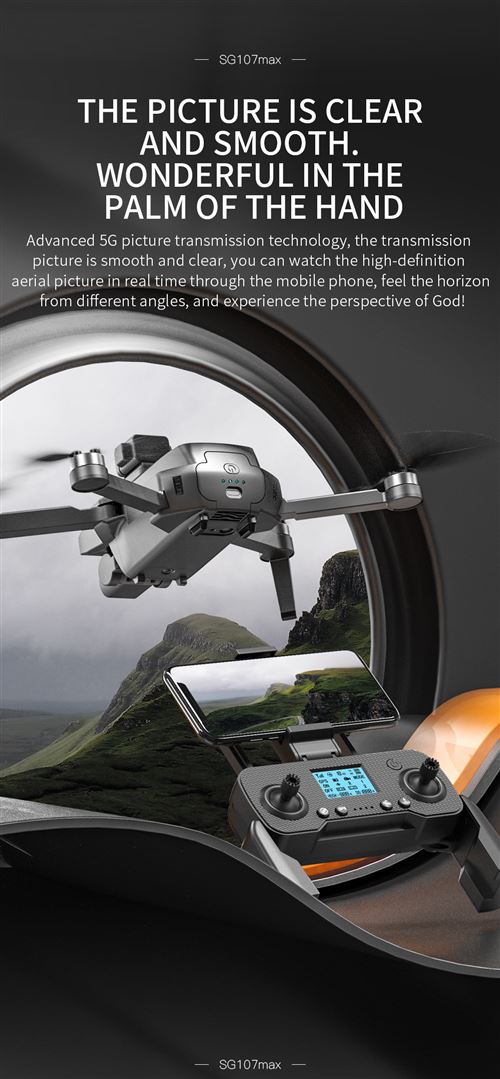 Drone Nmy A6 Pro Drone Avec Camera 2K HD , Transmission En Direct 2.4G  WIFI, 40 Minutes De Vol Avec 2 Batteries, Camera Reglable Electrique,  Plusieurs Modes De