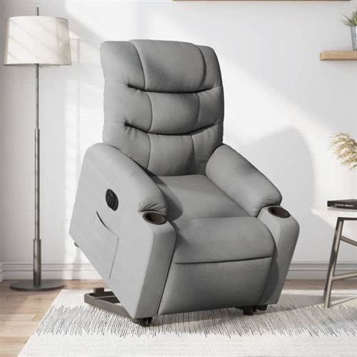 vidaXL - Fauteuil de relaxation électrique - Gris clair - Image 2