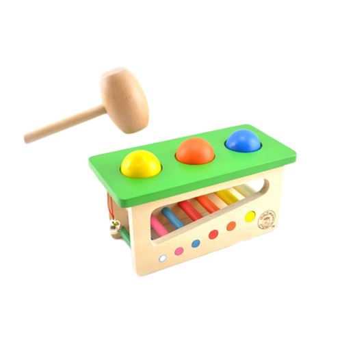 Tap Banc xylophone en bois durable Jouet musical Pounding enfants en bas âge Multifunctiona Pealer4100