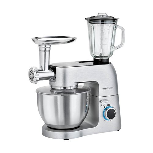 Proficook KM 1189 Robot de cuisine avec batteur de verre Pétrin de 6,7 litres Hachoir à viande 1500W