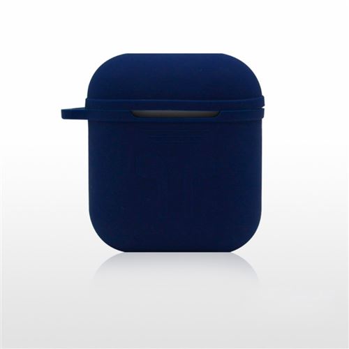 Coque en silicone épais et souple antichoc bleu foncé pour écouteur Apple AirPods