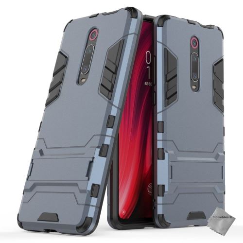 Housse etui coque rigide anti choc pour Xiaomi Mi 9T Pro avec film ecran - BLEU FONCE