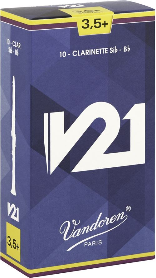 Vandoren V21 anches pour clarinette Sib (BB) 3,5 plus, 10 pcs