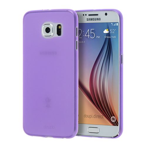 doupi UltraSlim Coque pour Samsung Galaxy S6 (plat) fin mat ultra mince et ultra léger Bumper Cover Housse de Protection Shell Coque, Violet