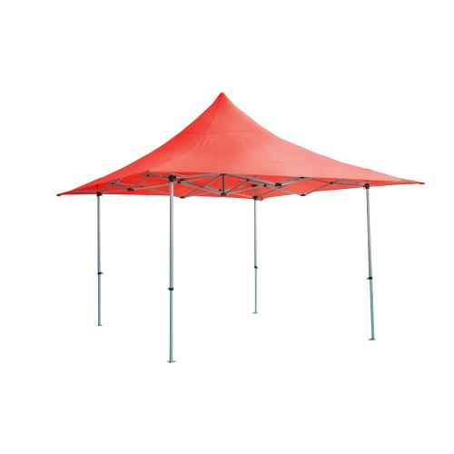 Barnum pliant TINGTOP 4x4m polyester 300g/m² Pelliculé PVC tube aluminium 40mm Coloris Rouge
